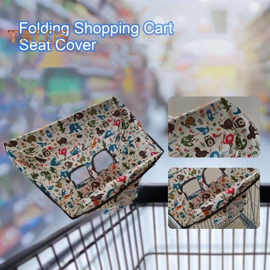 Baby Shopping Cart Cover Cartoon Print Heavy Duty Foldable Waterproof Machine Washable Kids Toddler Infant High Chair Grocery Cart Seat Cover