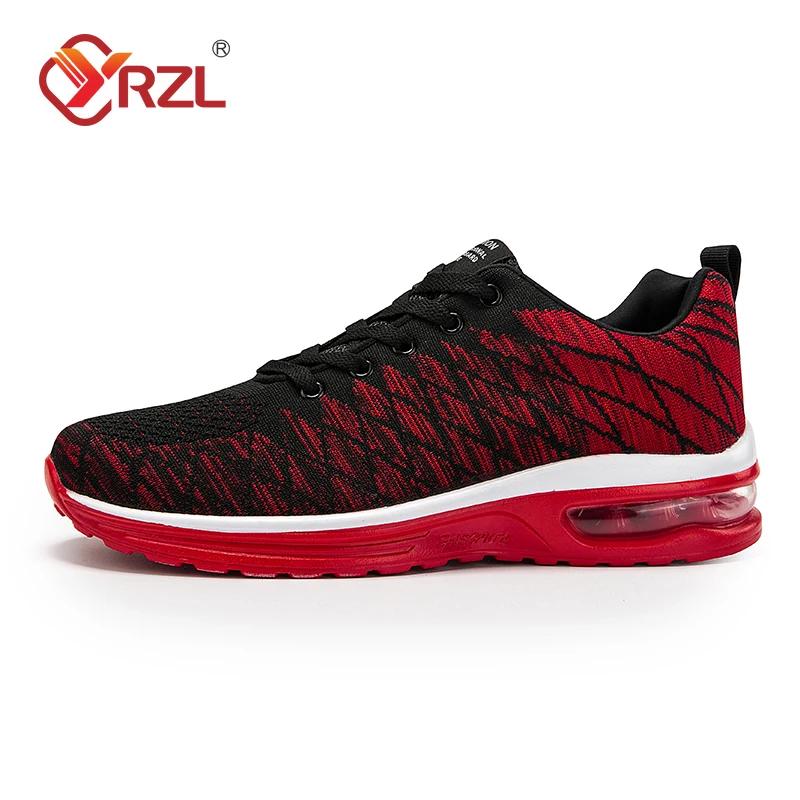 YRZL Sport Running Shoes Men's Flat Mesh Breathable Walking Man Casual Sneakers Comfortable Outdoor Trainer Race Sneaker for Men