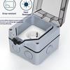 IP66 Waterproof Socket 16A Outdoor Wall Power Outlet with Weatherproof Dustproof Single Socket for Garden Patio Garage