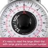 2 Pound Precise Portions Analog Food Scale 32 Ounces Stainless Steel Mechanical Kitchen Scale Removable Bowl Tare Function Retr