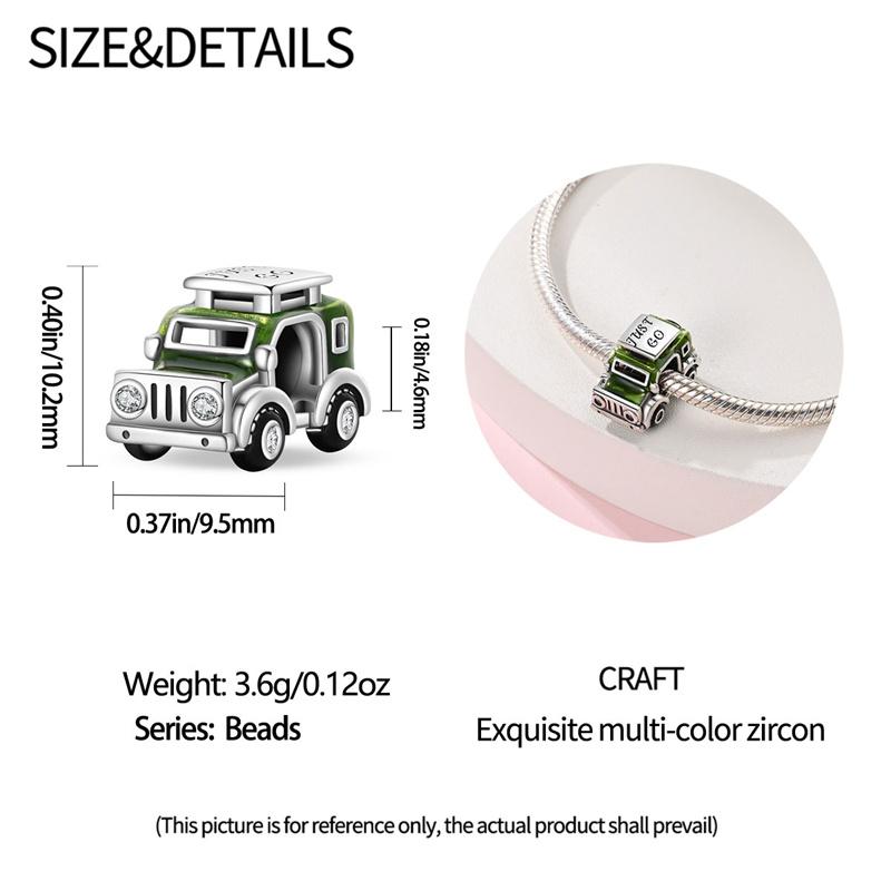 New In Copper-Plated Art Tour Camera Jeep Pendant Fit Panora Bracelet&Bangle Diy Beads For Women Birthday Fine Jewelry Gift