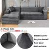 Velvet Sofa Cover for Living Room Thick Elastic Sofa Cover 1/2/3/4 Seater L Shaped Corner Sofa Cover Stretch Cover for Sofa