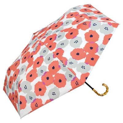 Folding Mini Peony Pattern Red Light UV UPF Suitable for Sun and Bamboo Perfect for and Stylish and Product Wpc. Parasol, Print, (100% Blocking, 100%