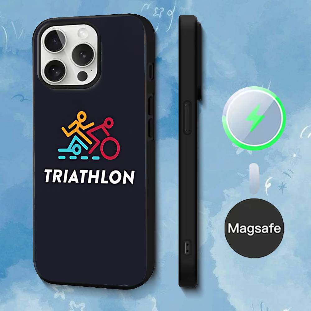 Triathlon Phone Case For iPhone 17,16,15,14,13,12,11,Pro,Max,Plus,Mini,SE4,E Magnetic Magsafe Wireless Charging