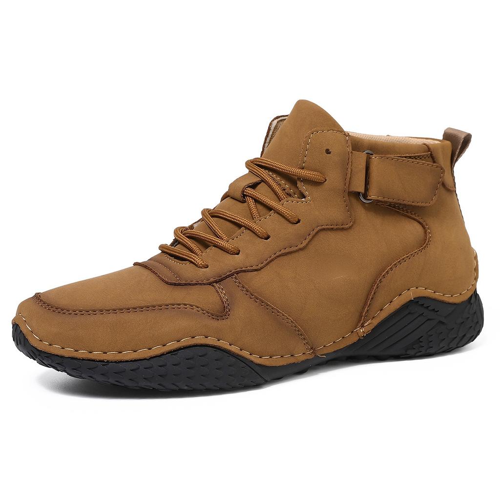 Fashion Casual Shoes Autumn Ankle Boots for Men Men's Elastic Laces Sneakers Flat Footwear Fashion Cozy Soft Wear-resistant Anti-slip