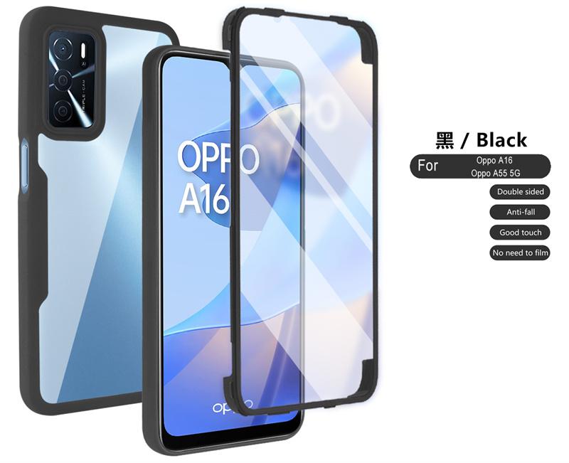 360 Full Clear Shockproof Back Cover For Oppo A16 A16s A54s Case Screen Camera Protection Phone Cases for OppoA16 A 54s Funda