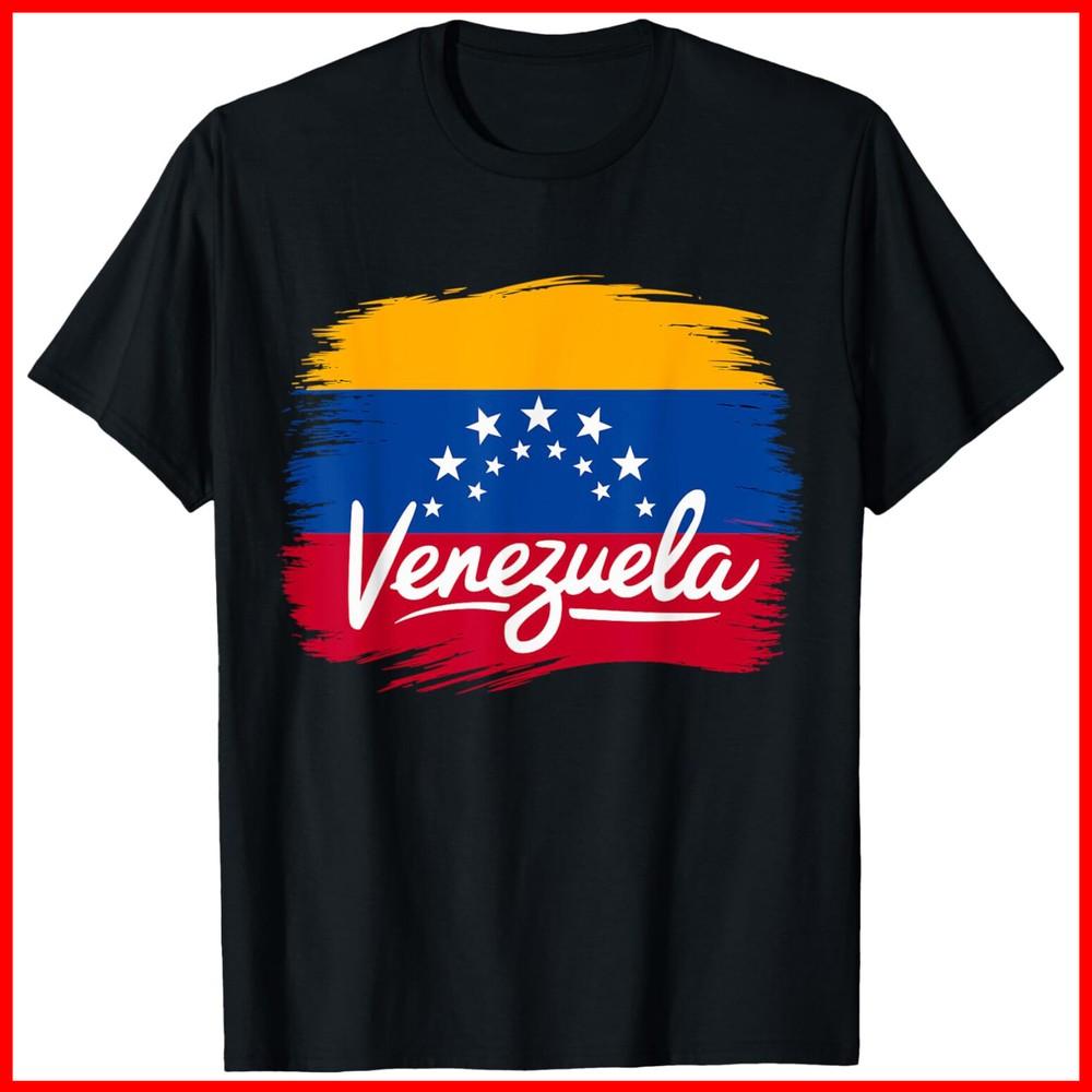 Venezuela Flag Venezuelan Black Cotton T-Shirt Unisex T-Shirt