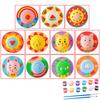 DIY Straw Hat Craft Set Handmade Straw Sun Hat Painting Kits for Children Interactive Party Art Supply Classroom Props