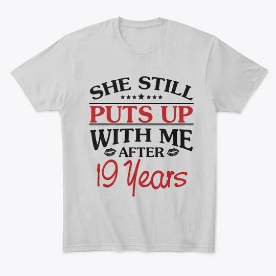 

19th Anniversary Funny Wedding Gifts Premium T-shirt Made in USA S-5XL 3XL