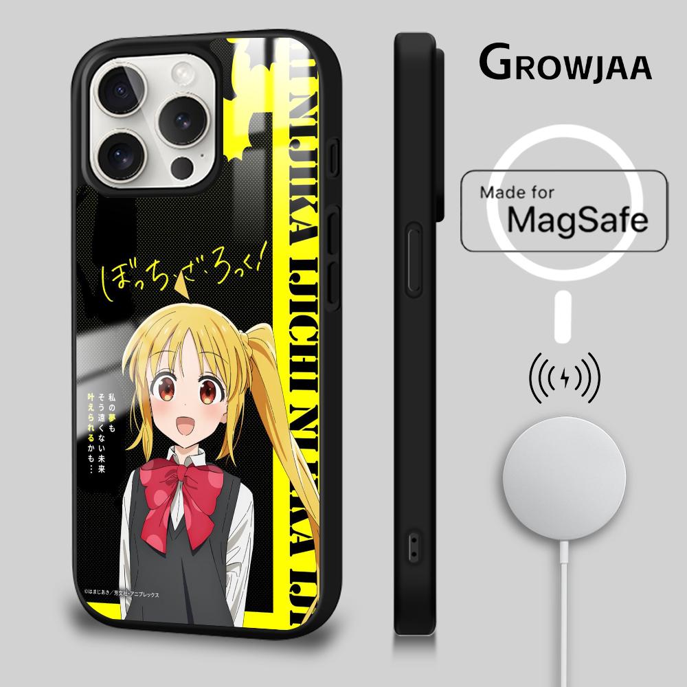 Cute Anime B-Bocchi The Rock Phone Case For iPhone 16 15 14 13 12 11 Pro Max Plus Mini Magsafe Magnetic Wireless Charging Cover