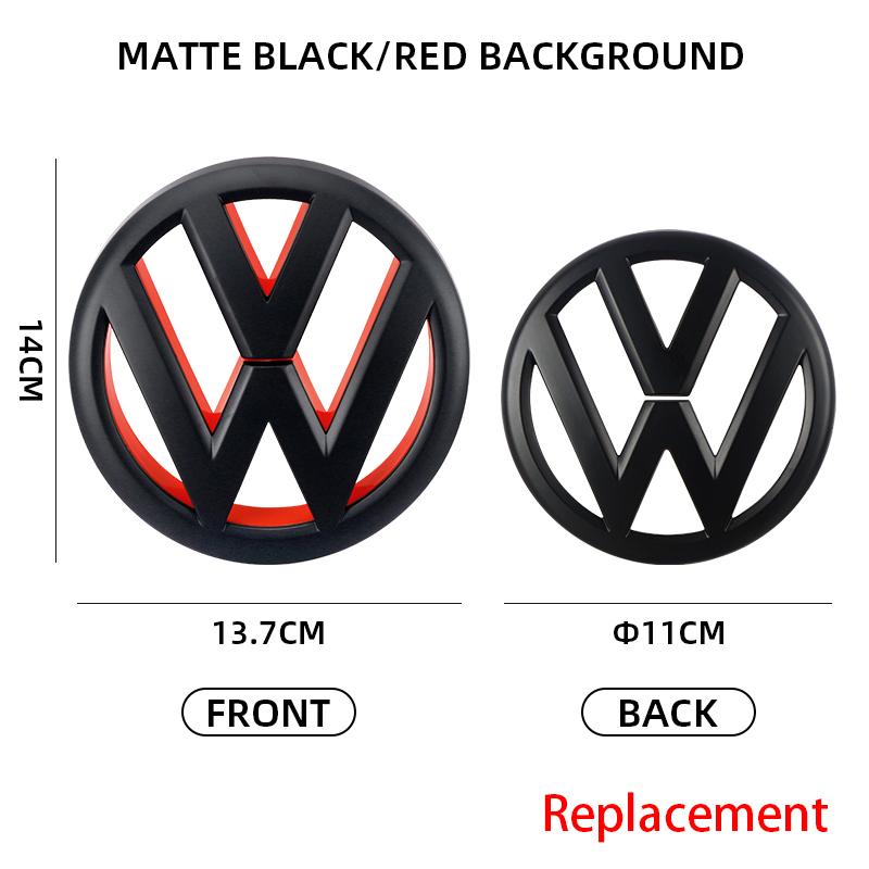 For Volkswagen Car Front Grill Badge Trunk Lid Cover Replacement Accessories 137mm X 110mm For Volkswagen VW 2009-2013 MK6 Golf6