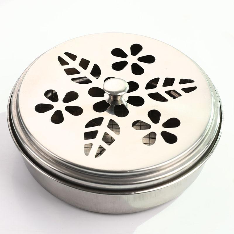 High Quality 1PCS Stainless Steel Mosquito Coil Holder Teeth And Hollow Lid