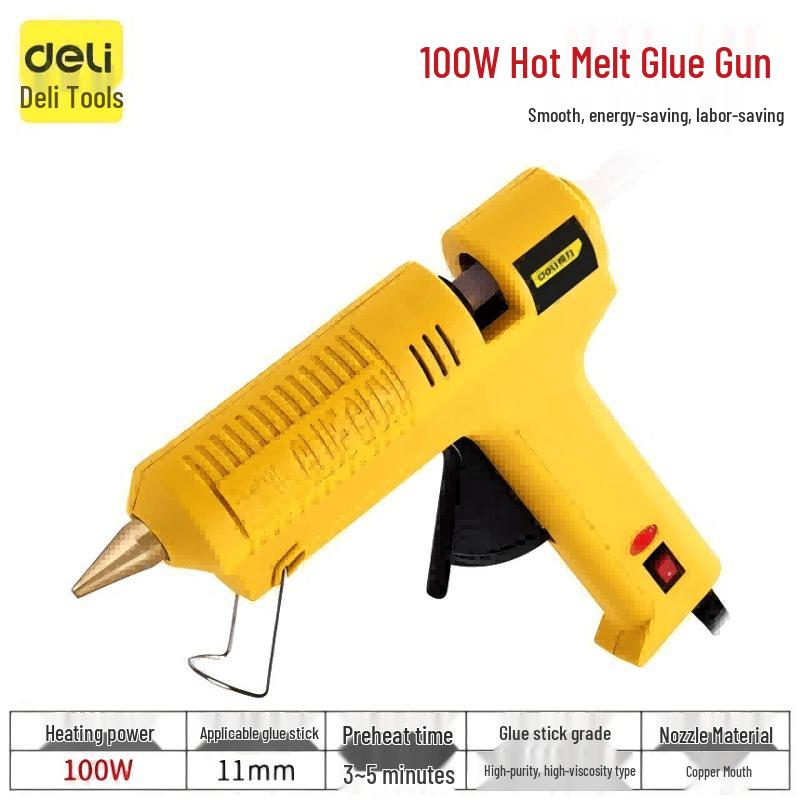 Deli 100W Industrial Hot Melt Glue Gun