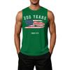 Men's Loose Fit Sleeveless Casual Tank Top Flag Print 250 Years SemiQuincentennial We The People Graphic Shirt Summer Workout Tee