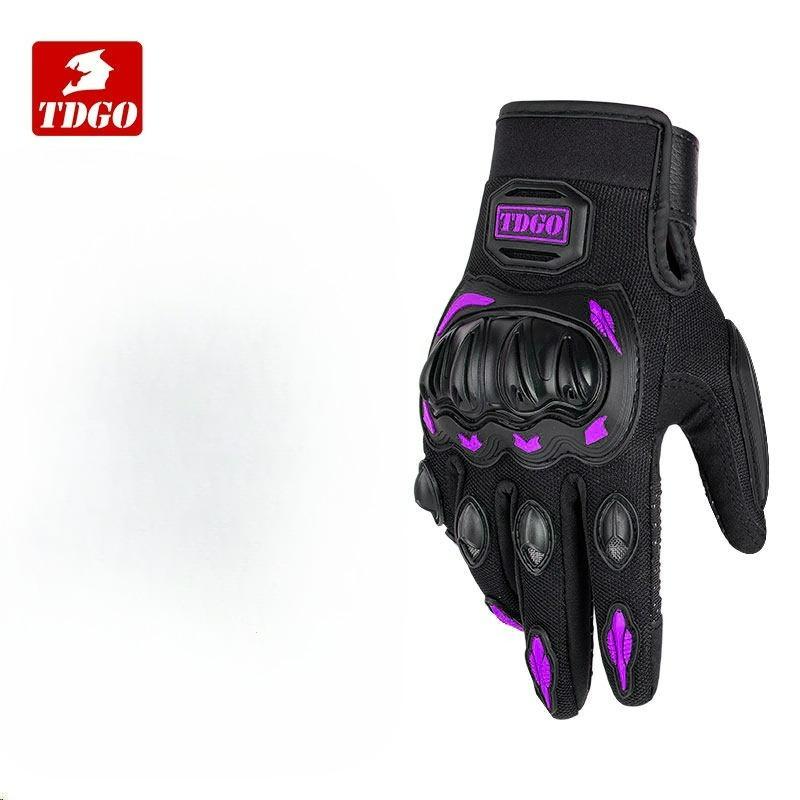 Motorcycle Riding Gloves Four Seasons Summer Unisex Carbon Fiber Touchscreen Shockproof Breathable Motorcycle Rider Gloves