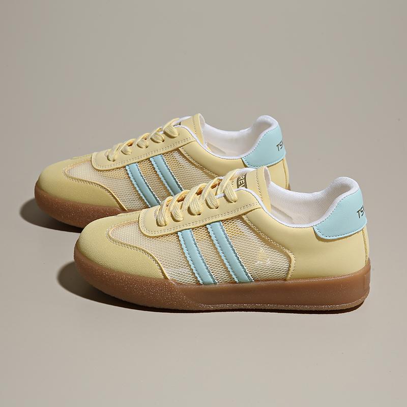 Fashion CRLAYDK Fashion Women's Sneakers Casual Summer Mesh Lace Up Walking Shoes for Ladies Breathable Comfort Sports Running Flats