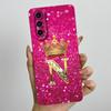 For Samsung Galaxy A37 A57 5G 2025 Crown Initial Letter Couple Phone Case SM-A376B SM-A5760 Soft Silicone Lens Protective Casing