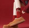 New Year'S Red Socks Are The Same Style Of Cotton Socks Flocked In The Middle Tube That Do Not Fade Year Of The Horse Fashion Socks