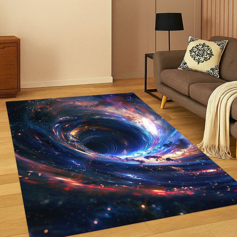 Universe Milky Way Space Stars Galaxy Earth Carpet Rug for Bedroom Living Room Sofa Doormat Home Decor,Kid Area Rug Non-slip
