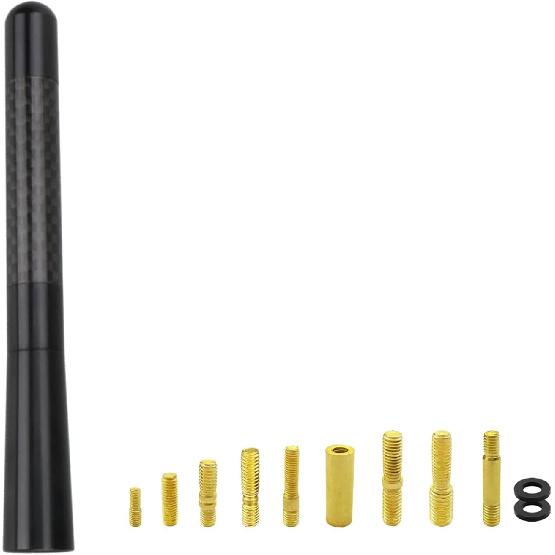 5 Inch Short Car Antenna, Carbon Fiber Car Short Radio Antenna,Suitable for Wrangler JK/JL Chevy Silverado & GMC Sierra/Denali Ford 150 2009-2022