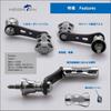 HEIGHTEN 42mm rullikäepide koos 22mm nupuga Shimano Daiwa spinningurullile [Light Game Stream Fishing] Wave Series (Relvametall) (620)