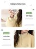 Girls' Yellow Half-Zip Stand Collar Sweatshirt - Autumn 2026 New Style for Older Children