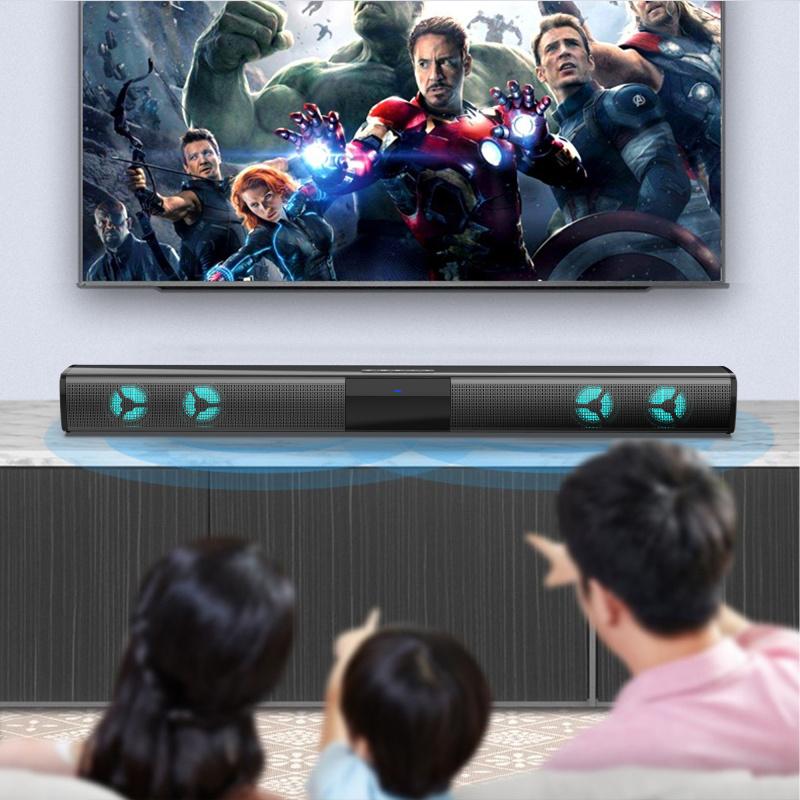 Bluetooth-Heimkino-3D-Stereo-Lautsprecher, Super-Bass-Soundbar, Multifunktions-Subwoofer, geteilt, faltbar, für TV/PC