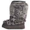 Classic Tall Chalet Sheepskin Warm Versatile Vintage Snow Boots Women Boots Charcoal 1175690-CHRC