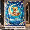 Teddy Bear (284) Theme Custom Tapestry Personalized Custom Name Text Wall Hanging Tapestry Home Decor Background Cloth