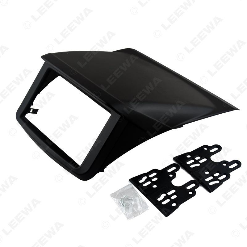 Mitsubishi Pajero Audio Mod Frame: 2DIN Fascia Panel with Toyota Storage Box.