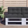 Vidaxl Pallet Sofa Cushions, 2 Pcs, Black, Fabric