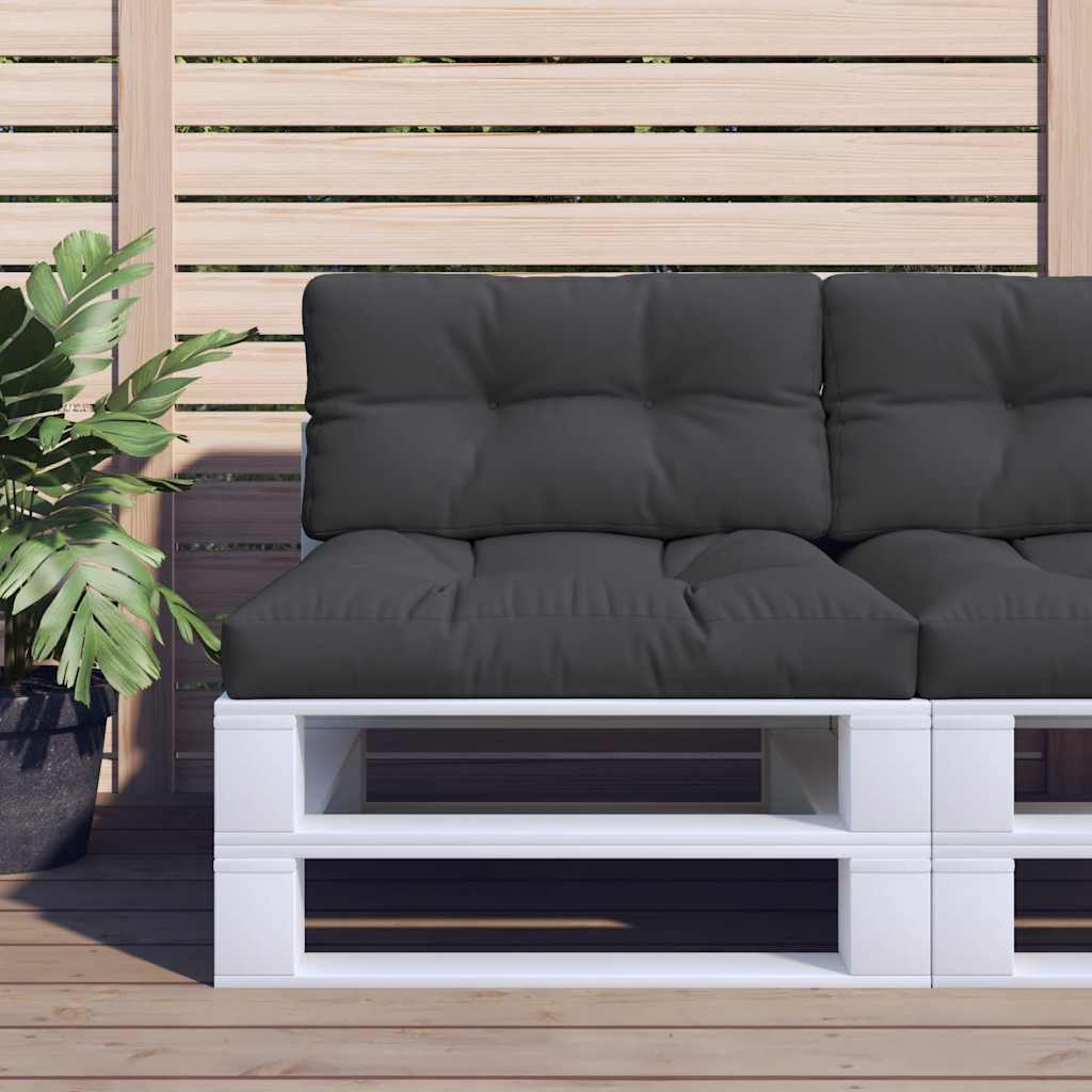 Vidaxl Pallet Sofa Cushions, 2 Pcs, Black, Fabric