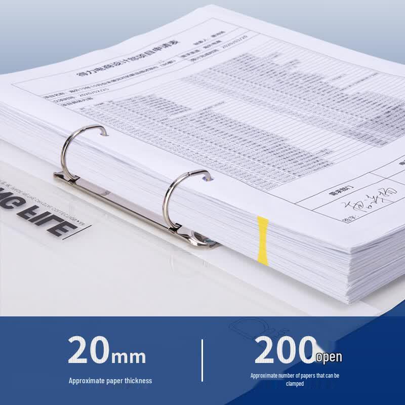 Deli A4 Two-Hole D-Ring Transparent File Folder
