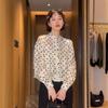 Women's 2025 Spring French Polka Dot Short Jacket-Shirt