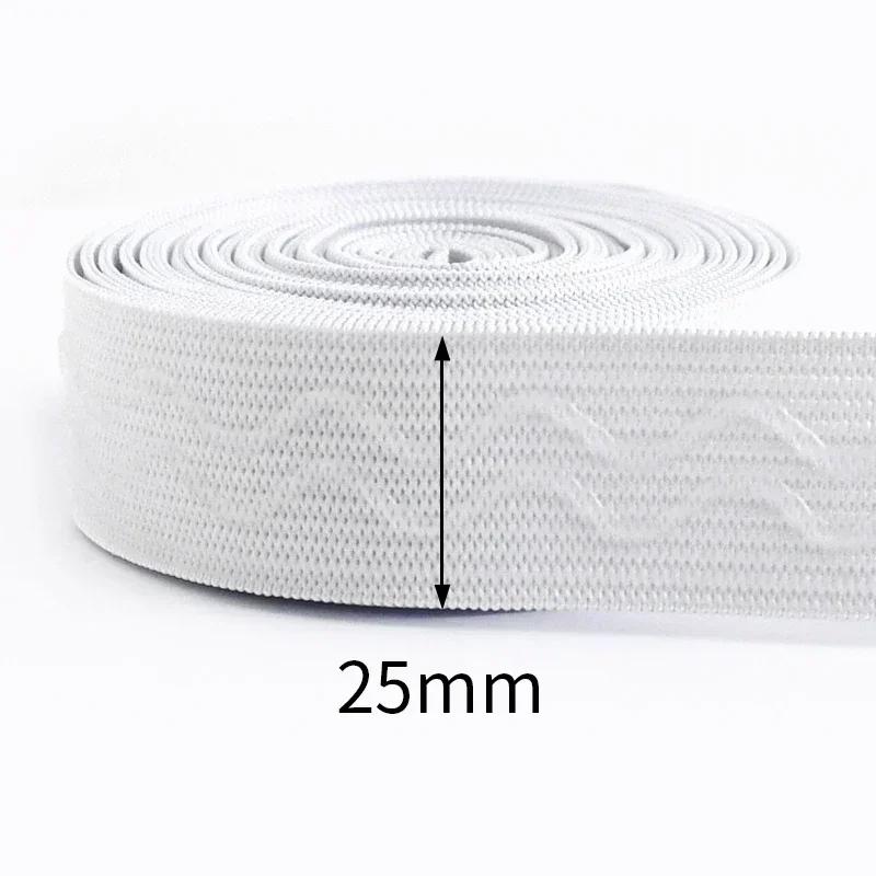 3/5/10M Meetee 20-50mm Silicone Elastic Band for Underwear Non-slip Rubber Webbing Ribbon Garment Bands DIY Sewing Accessories