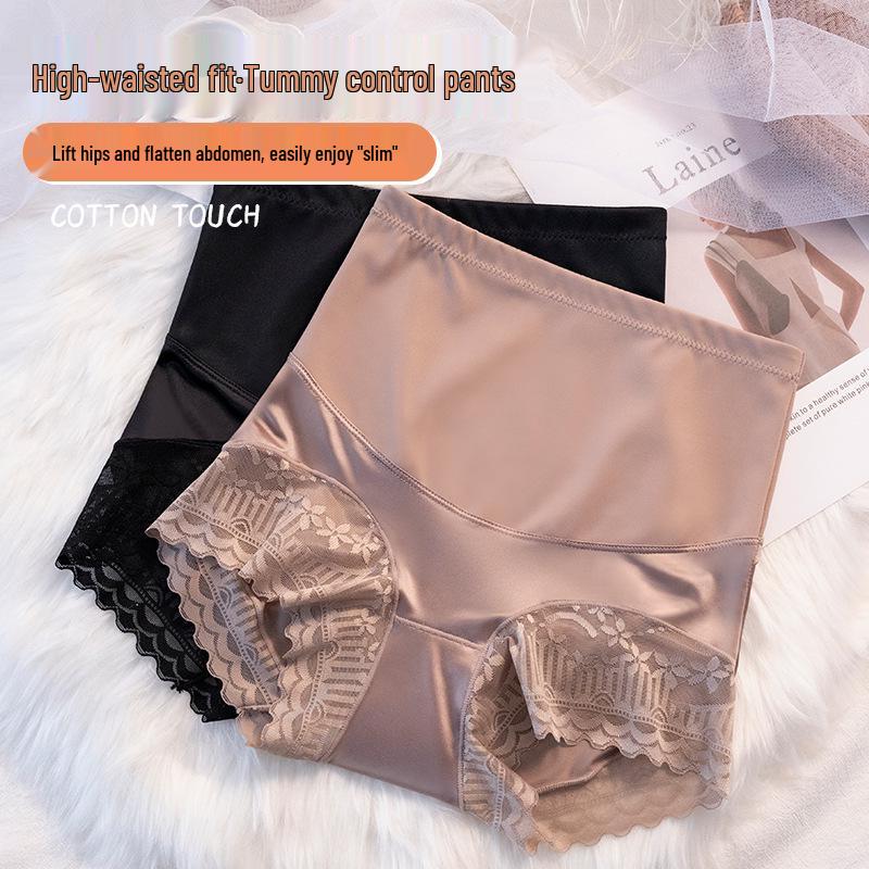 Lace High-Waist Tummy Control Shapewear for Women - Postpartum, Hip-Lifting, Plus Size, Summer Thin Style