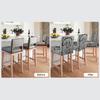 Printed Milk Silk Bar Stool High Chair Cover Elastic Bar Stool Cover Bar Table Hotel Club Low Backrest Cover