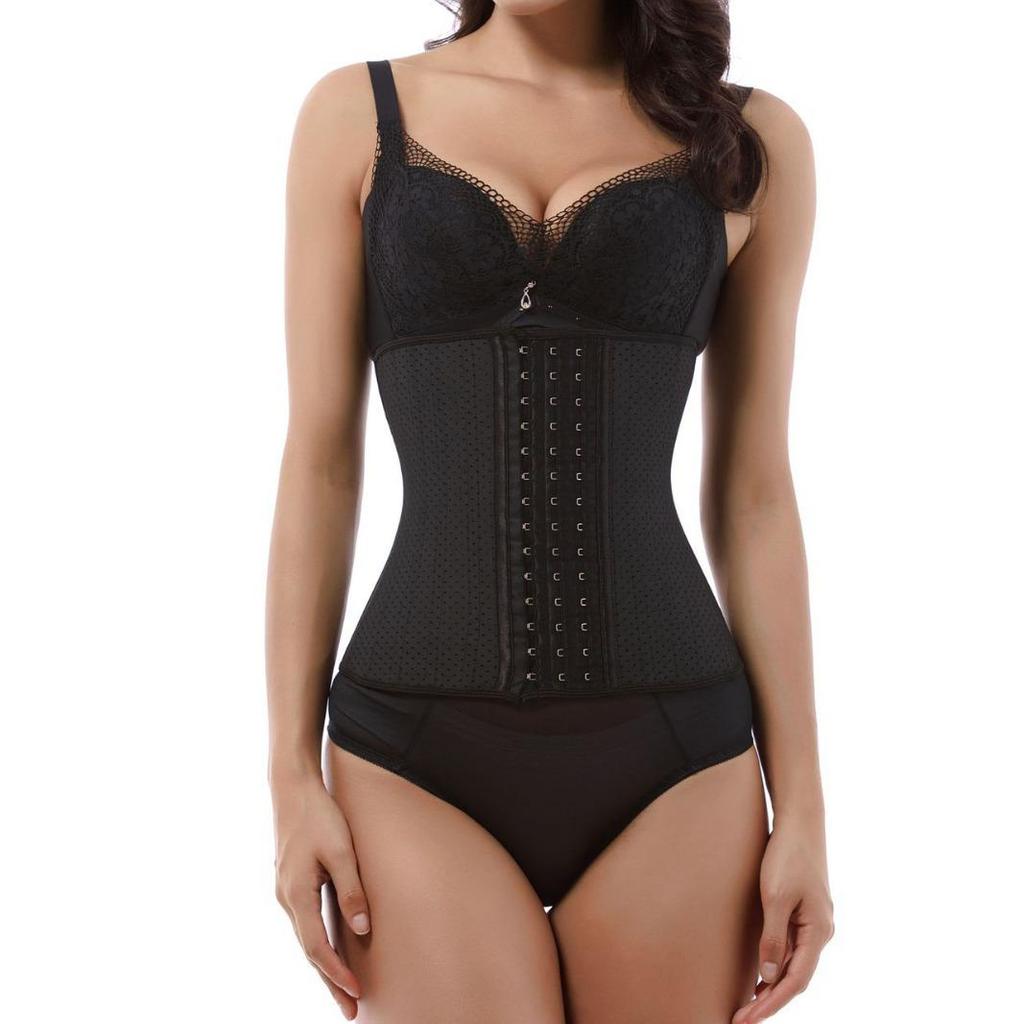 Gaine de Taille en Latex avec 25 Baleines en Acier - Ceinture Abdominale de Sport Respirante pour Femmes