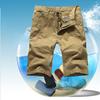 Mens Cargo Shorts Fashion Zipper Pocket Summer Cotton Shorts Hiking Jogger Elastic Waist Sports Shorts