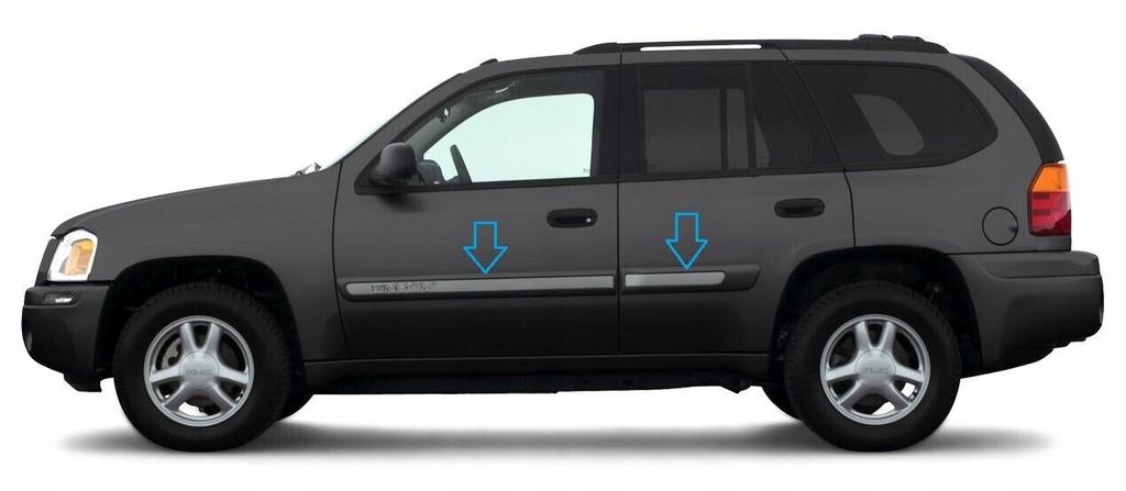 GMC Envoy 2002-2009 - Chromované boční lišty dveří chromované ochranné