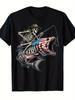 Skull Skeleton Fisherunisex Graphic Print Unisexs Cotton Tshirt Oneckshort Sleeve Tee Tops Vintage Tshirt Casual Tshirts Oversized