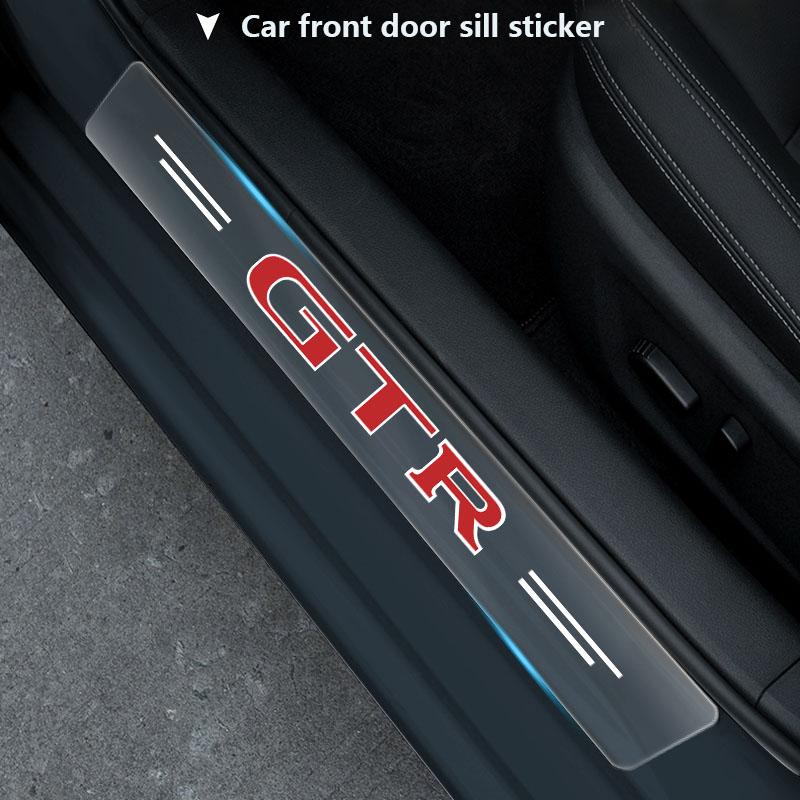 4pz Adesivo Soglia Auto Pellicola Trasparente Resistente ai Graffi Protettore Per Nissan Nismo GTR Juke Versa Almera Xterra Qashqai X-Trail Patrol Micra