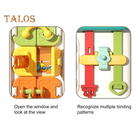 Sechsseitiges Beschäftigungshaus für Kleinkinder mit LED-Licht, Feinmotorik, multifunktionaler sensorischer Aktivitätswürfel für Kinder, pädagogisches Vorschullern-Beschäftigungshaus