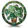 2D Flat Crystal Green Leaf Sun Catcher Garden Exotic Jungle Tropical Decoration Window Wall Hanging, Green Natural Decoration,holiday Party Decoration