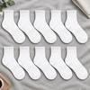 Men's Premium Sports Ankle Socks 10 Pairs, White, Base Alpha Essential, 250-280mm