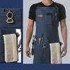 Robuste Arbeits-Schürze, Baumwoll-Canvas, Verstellbare Kreuz-Rückenbänder, Unisex