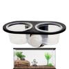 Gecko Food Bowl Gecko Feeding Cups Dispenser with 4 Cups Ledge Accessories Tray for Frog Lizard Chameleons Breeding Feeders