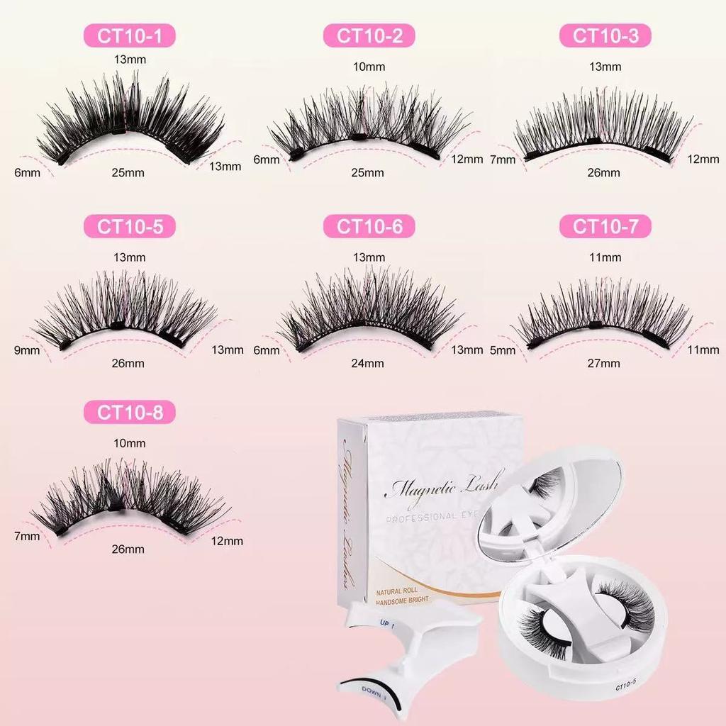 Nature Look 3D False Eyelash No Glue Invisible Magnetic Eyelashes Custom Logo Quantum Magnetic Lashes