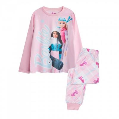 Girls Winter Ski Long-Sleeved Long Pajamas Set