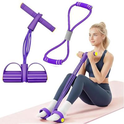 Tube d'entraînement Bande élastique avec pédale Fitness Haute élasticité Antidérapant